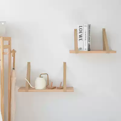 Japanese wall rack wall shelf Wall Flat partition living room bedroom storage shelf solid wood wall decoration partition