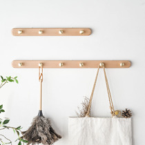 Nordic solid wood wall punch-free hook into the home coat hook kitchen porch key hanging childrens bedroom coat rack