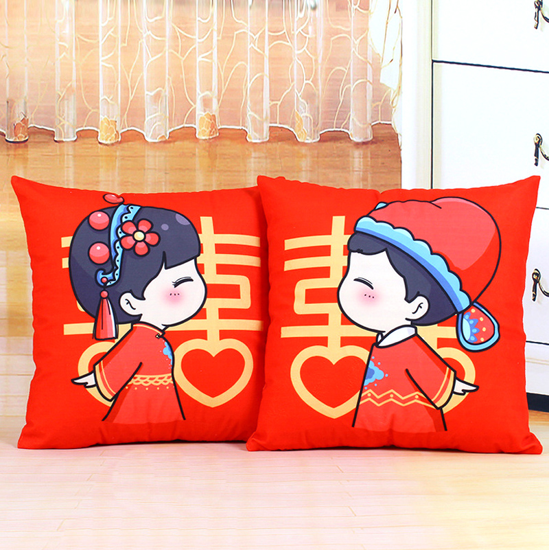 Wedding Celebration Items Festive Red Cuddled a pair of gifts Women's party Escort Accessories Press-Bed Doll Dolls New House Decoration