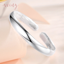 Winy silver bracelet female 9999 sterling silver bracelet foot silver Young silver jewelry bracelet engraved one hundred kinds I love you