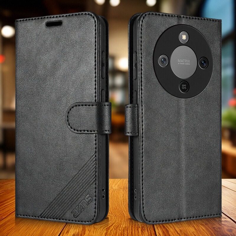 Suitable for Honor X70 Mobile Phone Case Clamshell Leather Case, Anti-Fall, All-Inclusive Edge, Insertable Card Wallet Style with Lanyard, Leather Clip, Protective Cover Shell, Personalized for Men and Women