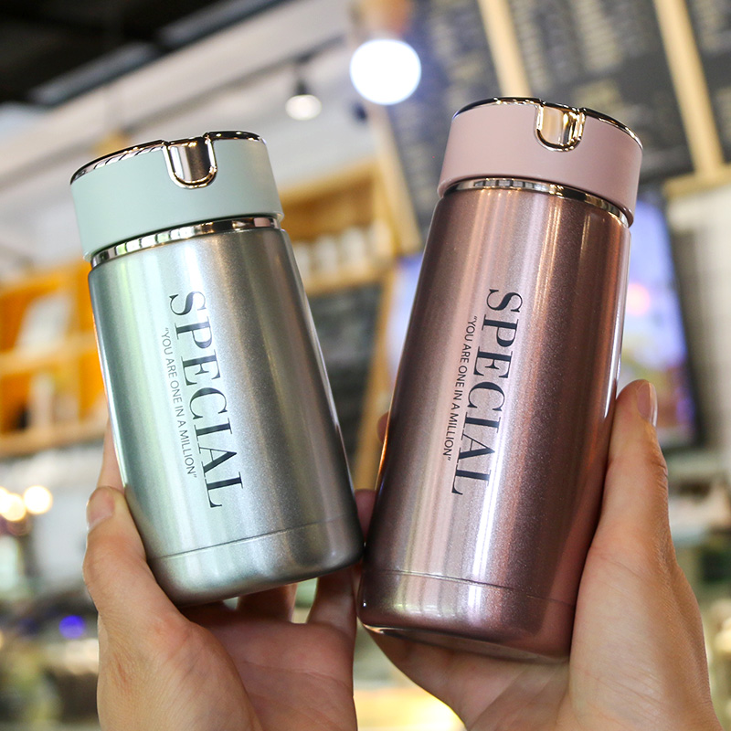 Upscale stainless steel insulated cup female students fresh and cute Jane about Korean version warm water cup tea insos cup