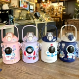 Космонавт, высокий высококачественный стакан из нержавеющей стали, детская милая сумка через плечо со стаканом