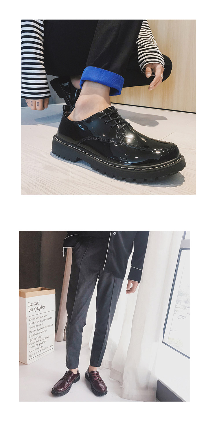 Winter Martin giày nam đế thấp cổ tròn retro giày nhỏ đầu to phiên bản Hàn Quốc của xu hướng giày hoang dã nước Anh màu đen giày nam thể thao
