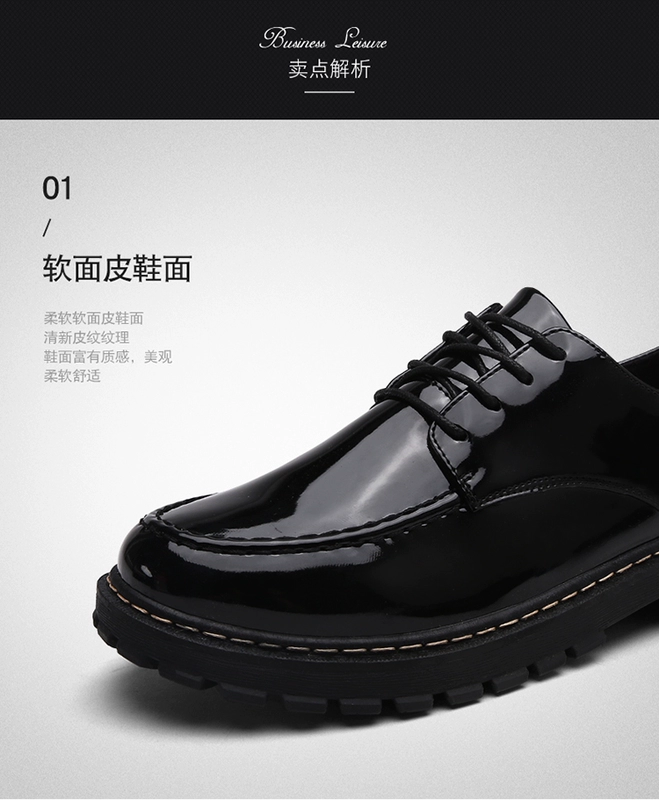 Giày dụng cụ nam Mùa hè nam Giày lớn Giày Joker Giày thông thường Anh Thấp Trợ giúp Da Martin Boots Giày nam thoáng khí