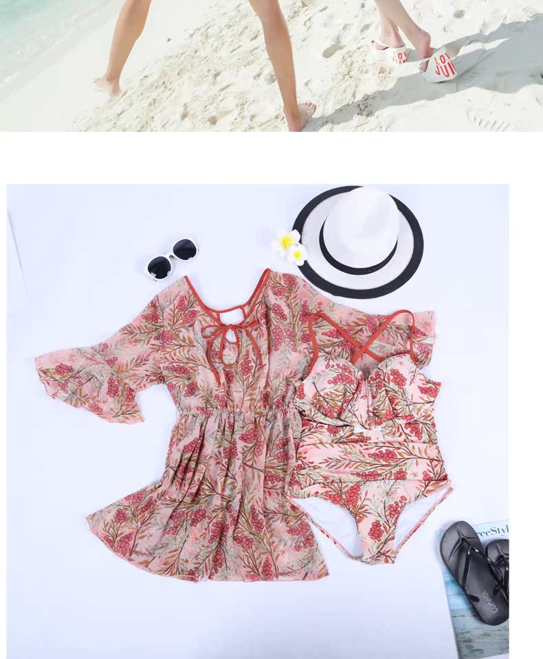 Cặp đôi mới bơi đồ bơi nữ một mảnh kiểu dáng mảnh mai che bụng thép tấm tụ tập ngực nhỏ mùa xuân áo tắm nóng quần nam 	đồ đôi đi biển cho mẹ và bé	