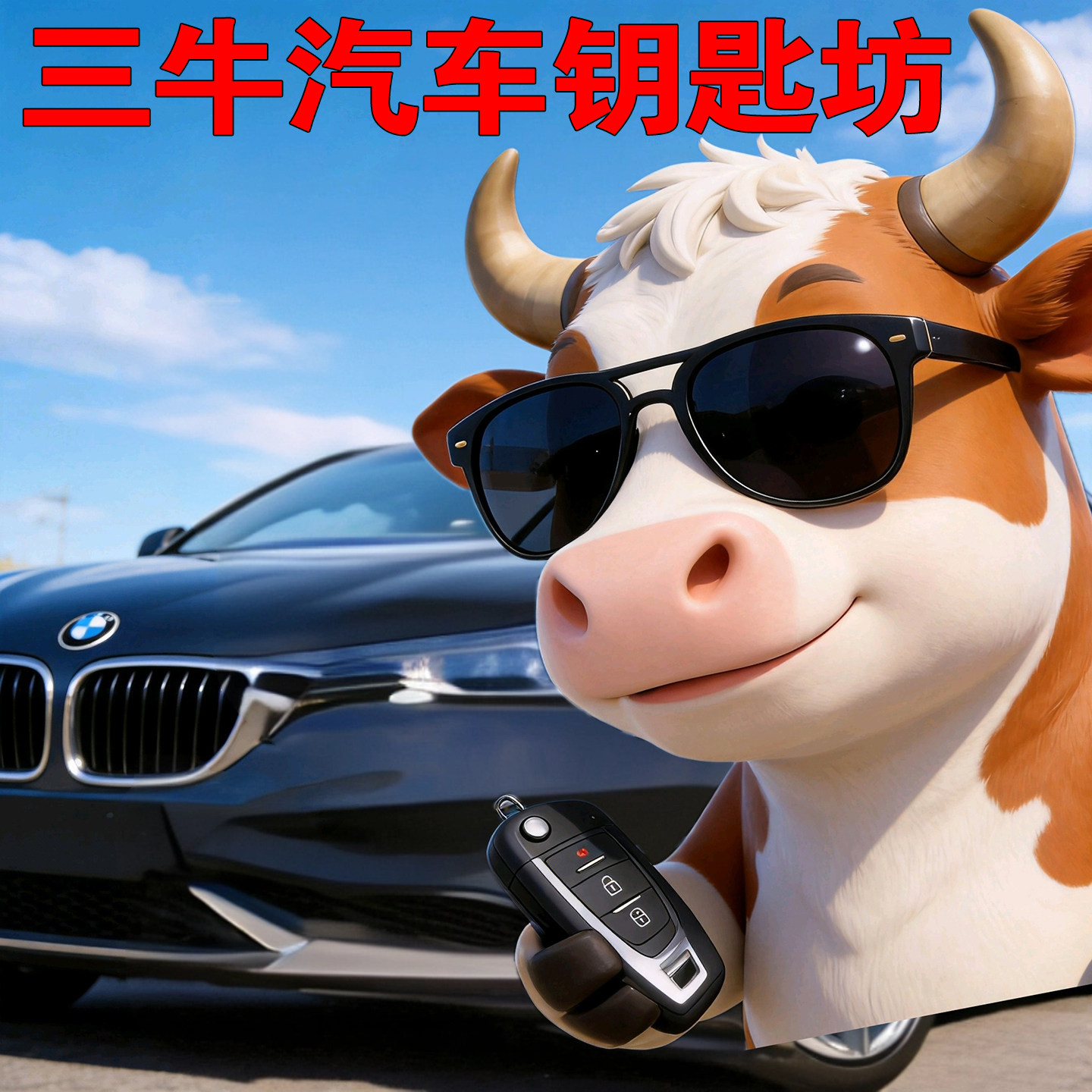 三牛汽车钥匙坊的LOGO