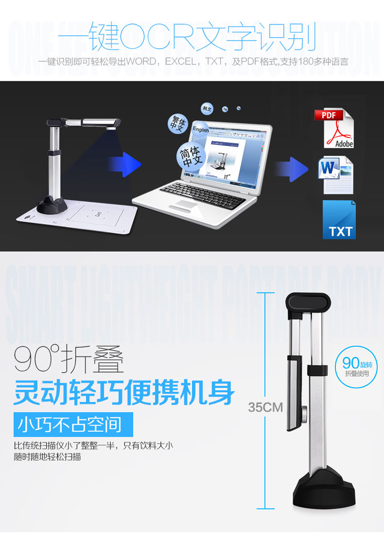 Máy quét HD Liangtian Gao Paiyi S1500A3AF 15 triệu pixel cầm tay tốc độ cao Chế độ ID đầu tiên