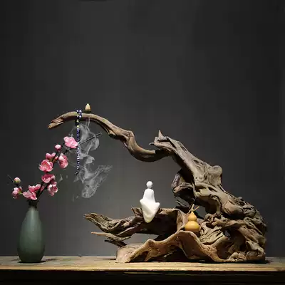 New Chinese style welcome pine weathered wood root carving Zen ornaments living room tea room porch table home accessories Model Room