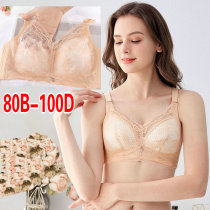 Full cup plus size underwear womens fat mm ultra-thin 200 catties big breasts show small bra no steel ring no sponge D cup