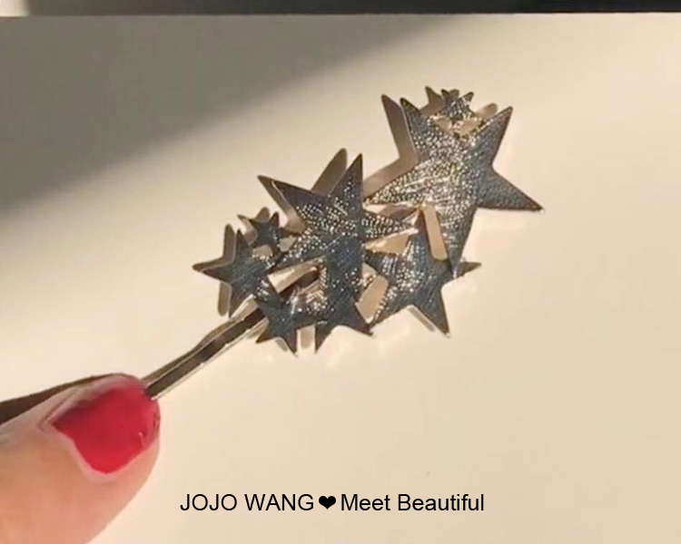Ngôi sao chủ đề kẹp tóc ánh sáng vàng bên clip trên clip clip Ngày Valentine phụ kiện tóc mũ quà tặng Hàn Quốc clip - Phụ kiện tóc đồ cột tóc