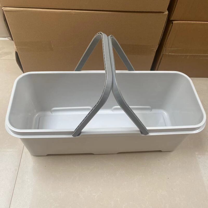 Cleaning Sponge Mop with No-Hand-Wash Mop Bucket, Rectangular Household Flat Mop, Plastic Water Storage Portable Mop Basin Cleaning Sponge Mop with No-Hand-Wash Mop Bucket, Rectangular Household Flat Mop, Plastic Water Storage Portable Mop Basin