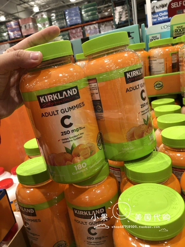 Shanghai Spot US Direct приобретать Kirkland взрослый витамин С витамин С фруктовый помадка 180 капсулы