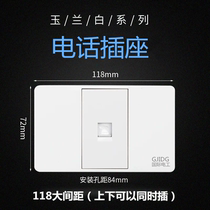 International electrician type 118 concealed switch socket panel wall power supply elegant white one telephone socket