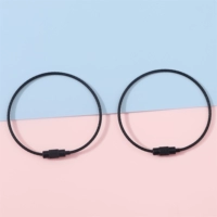 Черная стальная проволка, баллончик с краской, брелок, 50mm, 1.5mm, 15см, 2 шт