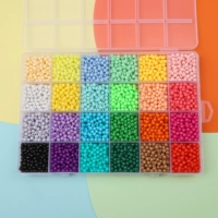 32#24 сетка | Серия Macaron 4мм однотонные акриловые бусины, 5 грамм в сетке, около 3600 штук