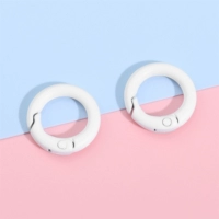 ❥Хит продаж, модель 2#, белая | сплав, окрашенный распылением, цвет, круглая форма около 20 мм, 2 шт.