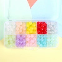 Сетка 4#10 | Набор одноцветных стеклянных шариков толщиной 8 мм, 20 штук в каждой сетке, всего около 200 штук в коробке.