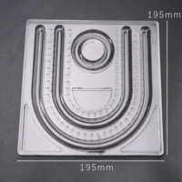 5 # большая квадратная модель | Акриловый реквизит для позирования, табличка 195*195 мм, толщина около 13 мм, прозрачный цвет, 1 шт./упак.