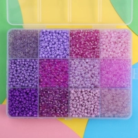 21#12 сетка | Рисовые бусины фиолетового стекла диаметром 3 мм, 15 г в сетке, около 6000 шт./кор.