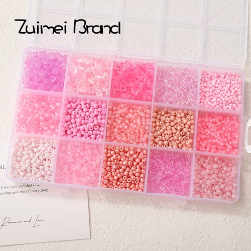 Стеклянный набор, бусины, браслет из бусин, браслет из бисера ручной работы, аксессуар, аксессуары, 15 ячеек