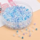 3# синий | Стеклянные рисовые шарики единорог кристалл цирконий 4 мм диаметр около 1 мм 10 г/упаковка около 160 кусочков