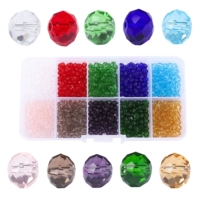 Сетка 16#10 | 10 цветов стеклянные бусины диаметром 4 мм, по 100 бусин каждого цвета, всего около 1000 бусин.