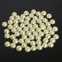 12# светло-желтый (Abs Pearl, плоское дно, не-пористого полукруглого диаметра около 8 мм, около 200 штук/упаковка)