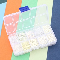 Бежевые блестки для ногтей, набор материалов из жемчуга, #10, 10 ячеек, широкая цветовая палитра