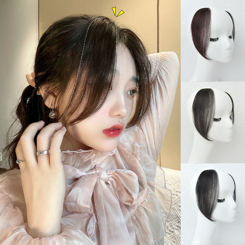 Full Truth Hair Style Eight Characters Fake-Haywig Female Natural Forehead Two Sides Invisible Marks of Net Red Wig Pieces