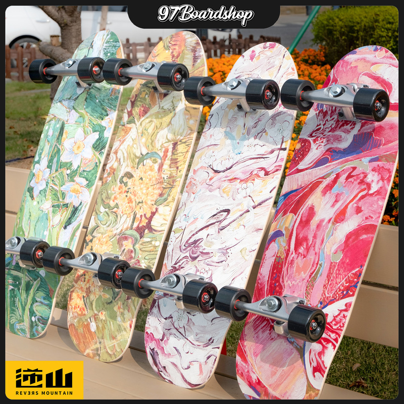 Reverse Mountain Pu Bridge Professional Land Surfboard Xinshan Series Land Surfboard Skateboard Unisex Adult Commuting and Sliding Board