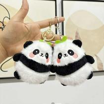 Cute panda doll keychain pendant bag pendant small gift plush toy claw machine doll