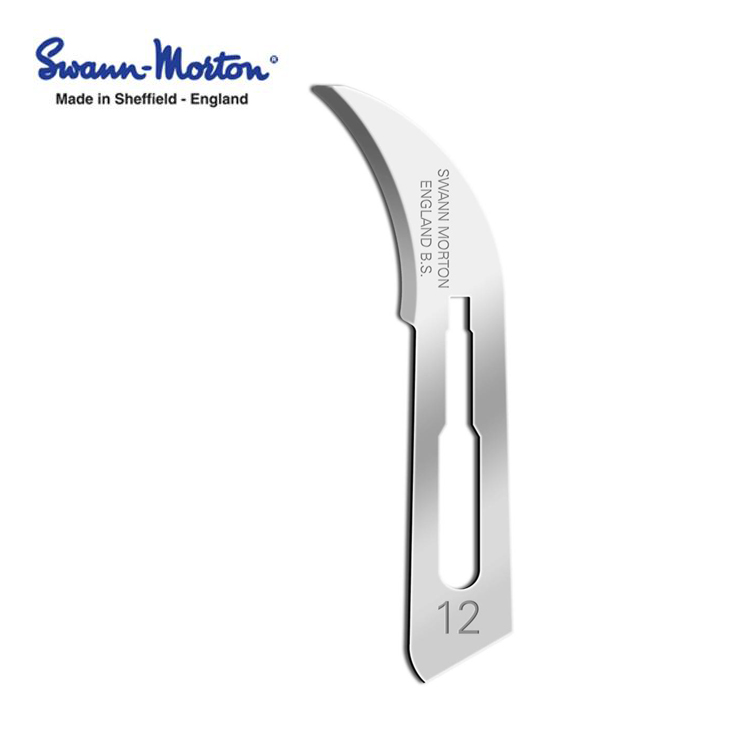 Original imported swann-morton No 12 surgical blade elbow blade mobile phone protective film repair knife carbon steel