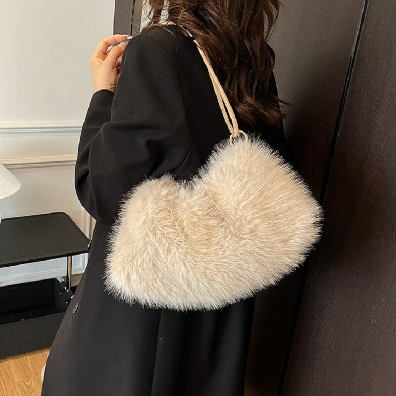 Winter Furry Bags Are Trending This Year, Super Popular and Stylish Plush Bags, Shoulder Underarm Bags, Commuter Crossbody Furry Women's Bags Winter Furry Bags Are Trending This Year, Super Popular and Stylish Plush Bags, Shoulder Underarm Bags, Commuter Crossbody Furry Women's Bags
