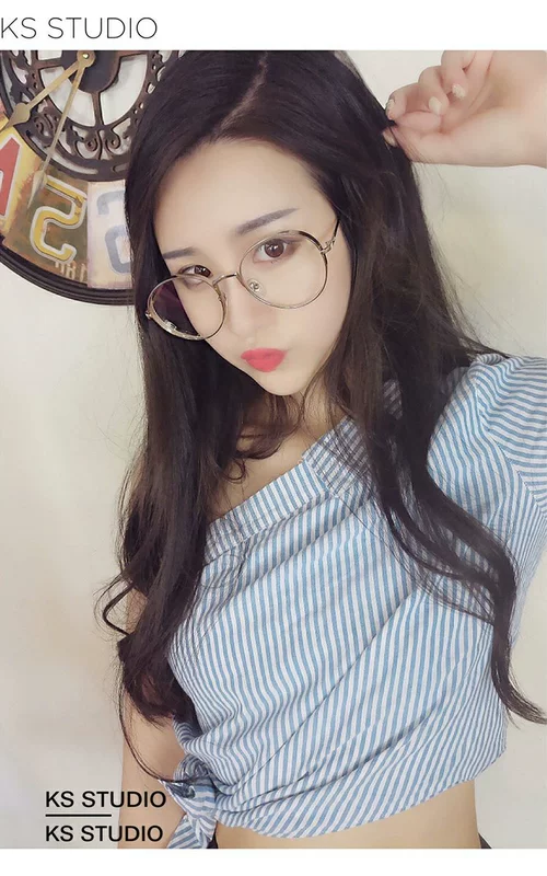 Studio Ks rời ngân hàng 潇 Sun Yanzi với kính râm kim loại nguyên chất dày retro
