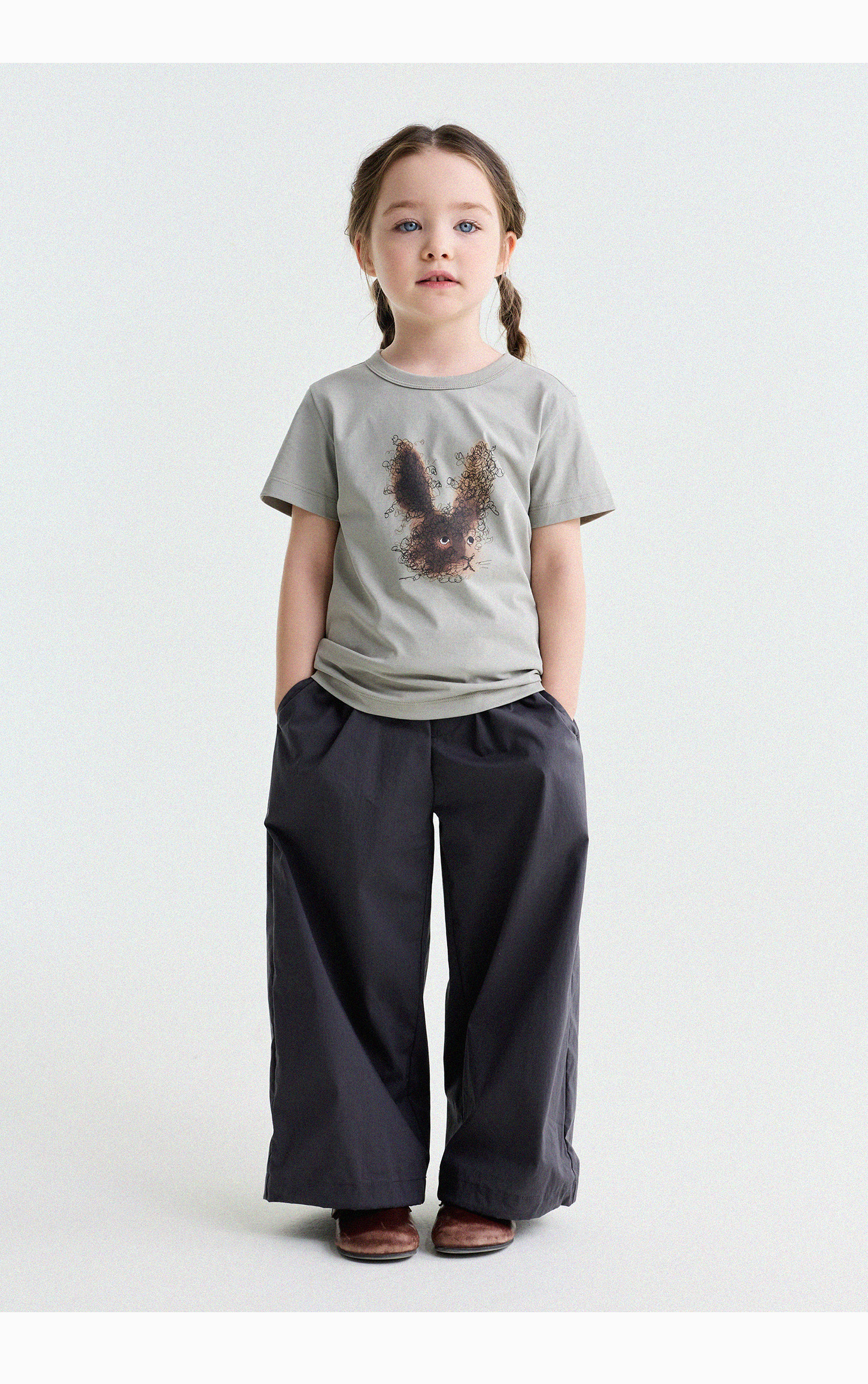 Yunerma Girls' Summer New Style 3D Ruffle Straight-Leg Pants Children's Thin Anti-Mosquito Pants Baby Casual Pants Trendy — 35