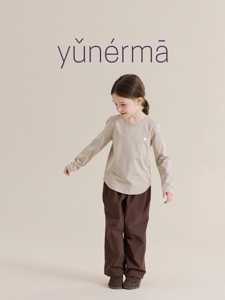 Yunerma Girls' New Autumn Modal Long Sleeve T-Shirt for Kids, Spring and Autumn Outdoor Mountain Style Base Layer Children's T-Shirt Trend — 5