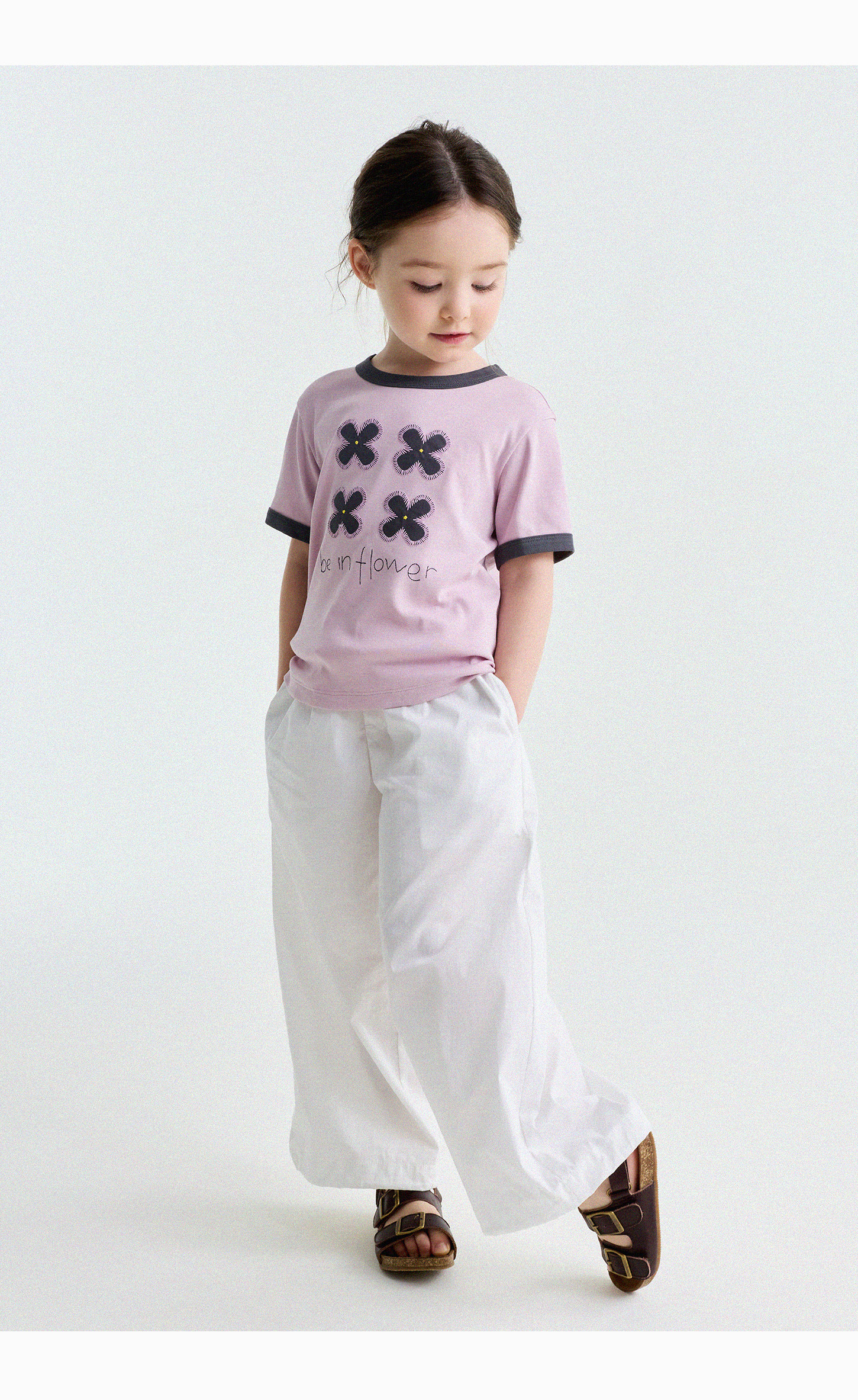 Yunerma Girls' Summer New Style 3D Ruffle Straight-Leg Pants Children's Thin Anti-Mosquito Pants Baby Casual Pants Trendy — 20