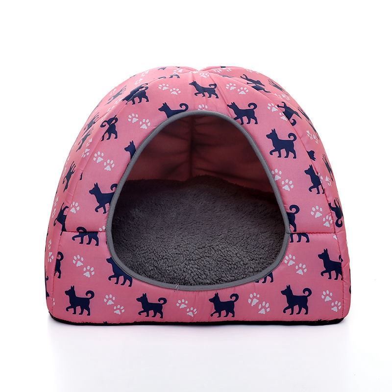 Dog kennel house type send toy urine pad four seasons dual-use warm cat kennel small dog rabbit kennel nest detachable and washable yurt