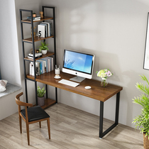 Computer desktop desktop with bedroom table simple solid wood deskshelf desktop desktop desktop long learning desk
