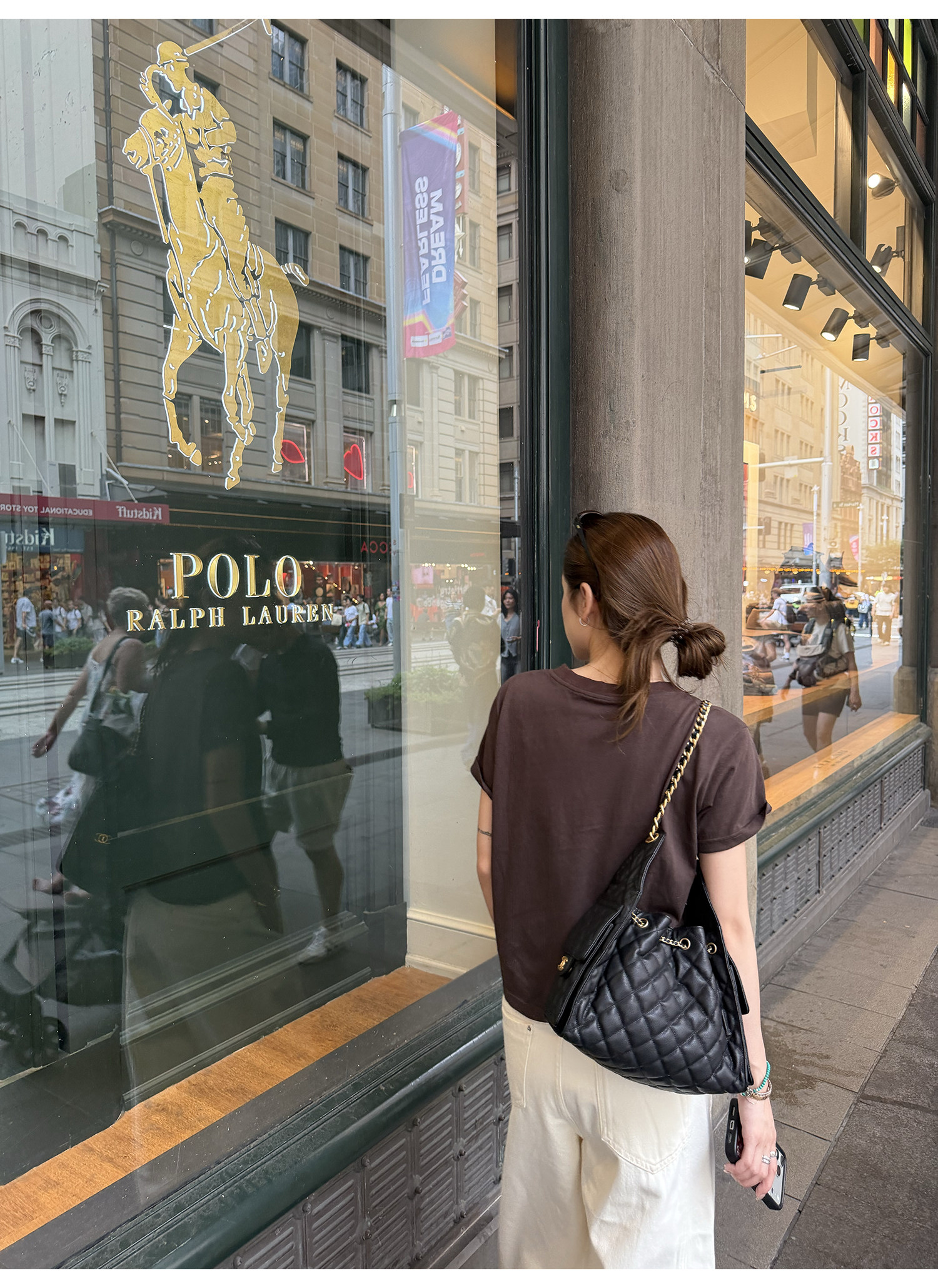 LelyMooch хлопково-льняная футболка с коротким рукавом кофейного цвета с художественным принтом и серебряными буквами