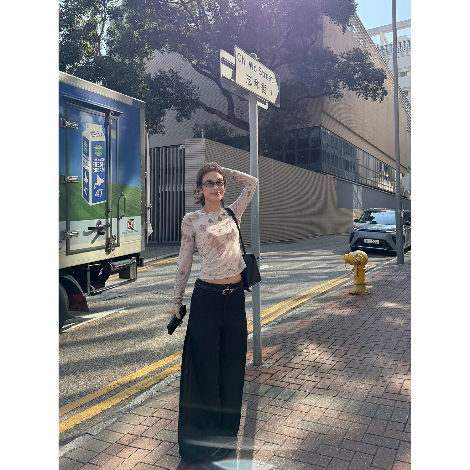 LelyMooch оригинальный дизайн винтажные черно-серые полосатые прямые широкие брюки женские свободные универсальные джинсы