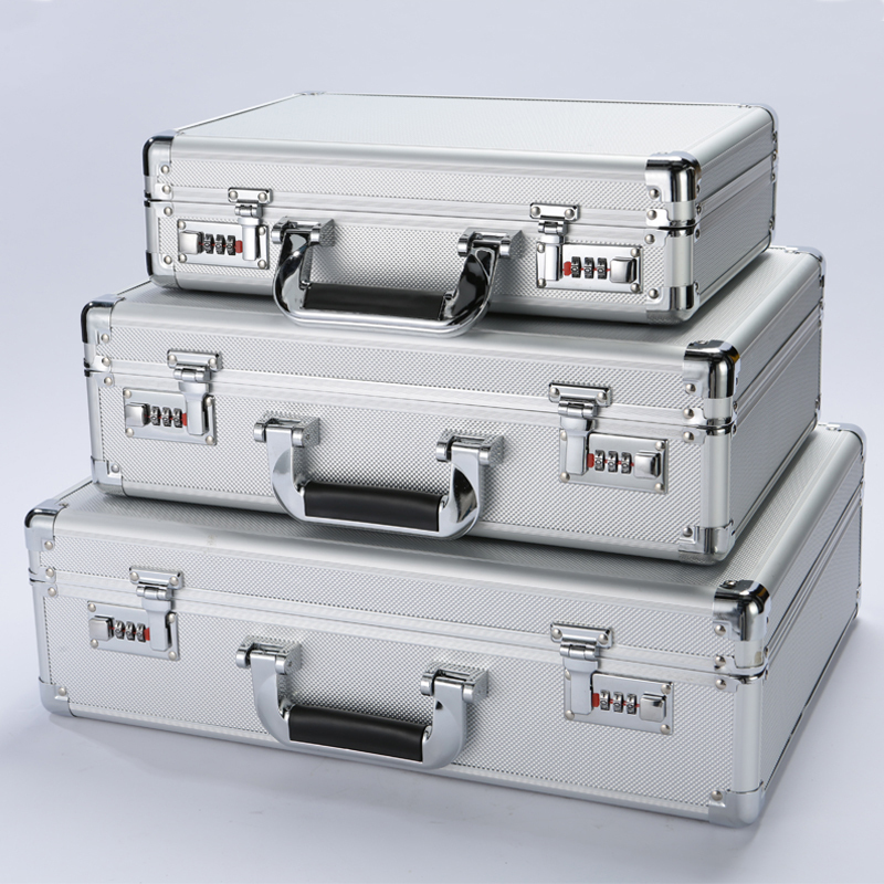 Siyada Portable Password Box Aluminum Alloy Box Document Storage Box File Safe Equipment Instrument Tool Box