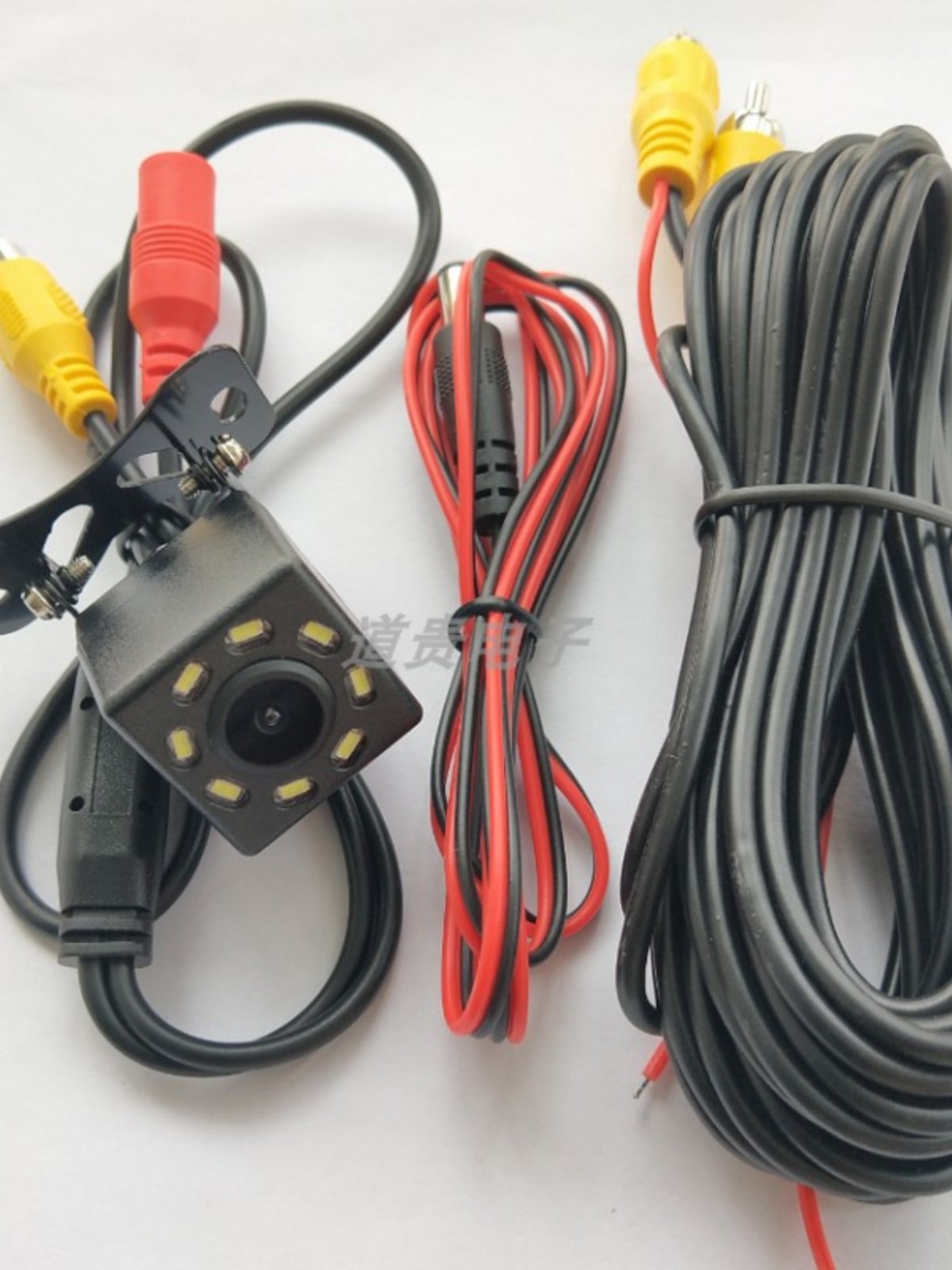 8 Led Lights Reversing Camera with High-Definition Night Vision, Wide-Angle, with Ruler, Rear-Mounted External 12V Ccd Navigation Universal