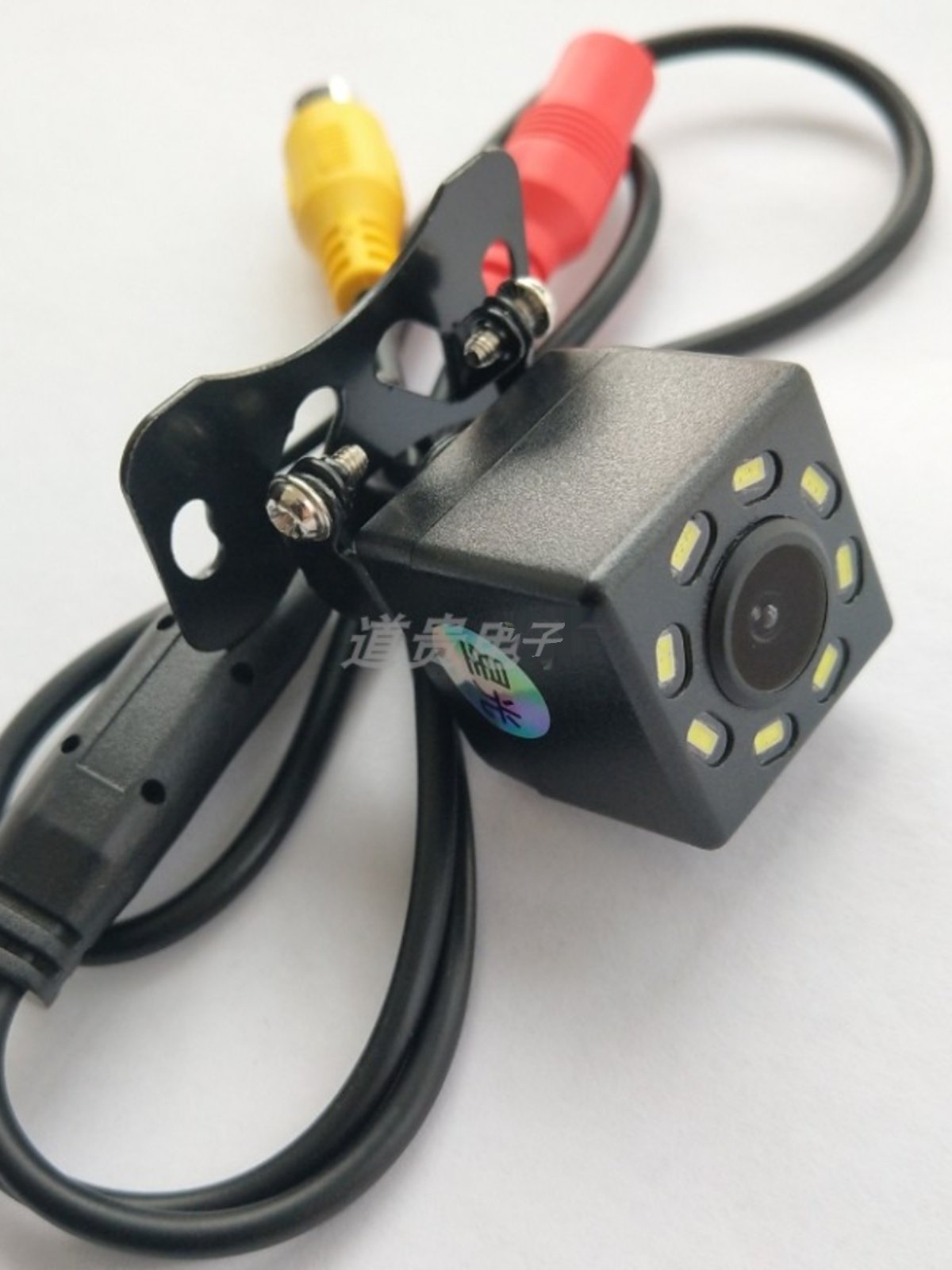 8 Led Lights Reversing Camera with High-Definition Night Vision, Wide-Angle, with Ruler, Rear-Mounted External 12V Ccd Navigation Universal