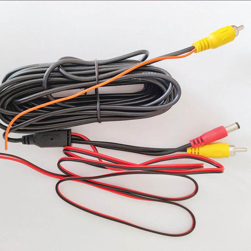 Reverse Camera Av Lotus Interface Connection Video Cable Dc Power Video Integrated with Shielded Wire Universal