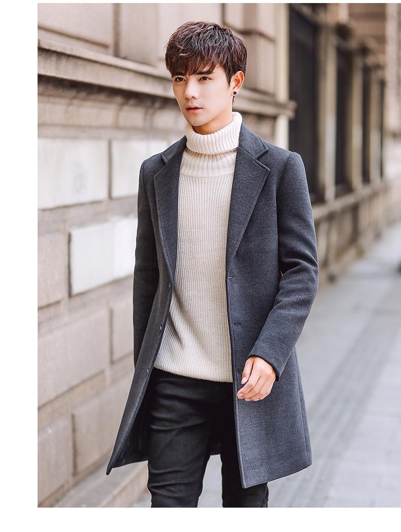 Mùa đông đẹp trai cộng với áo khoác len cotton dày nam cộng với phân bón áo len len XL phiên bản Hàn Quốc của chiếc áo khoác xu hướng tự trồng quần ngố nam