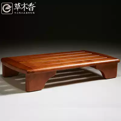 Grass Wood fragrant solid wood pedal pedal stool shower pedal waterproof floor platform raised shower mat footrest step household