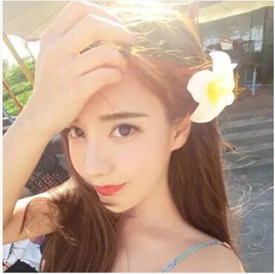 Korean Fashion Style Chicken Eggs Flowers Small Side Clips Seaside Flowers Princess Hair Accessories Flowers Bride Hair Accessories Headwear-Taobao