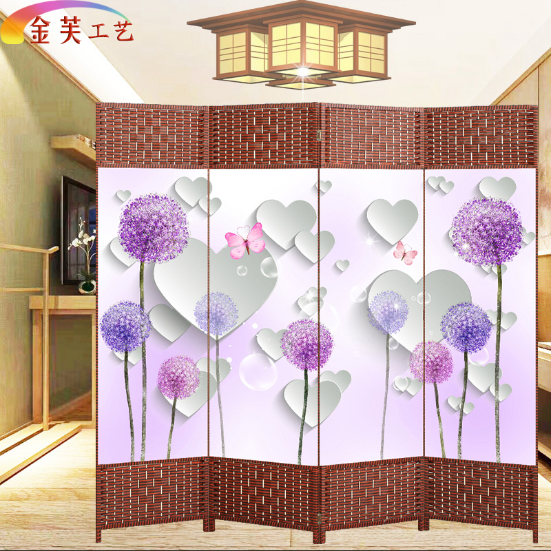 New Chinese home room Screen folding folding mobile wall Living room Bedroom door Blocking Bed economical Easy Pine Feng